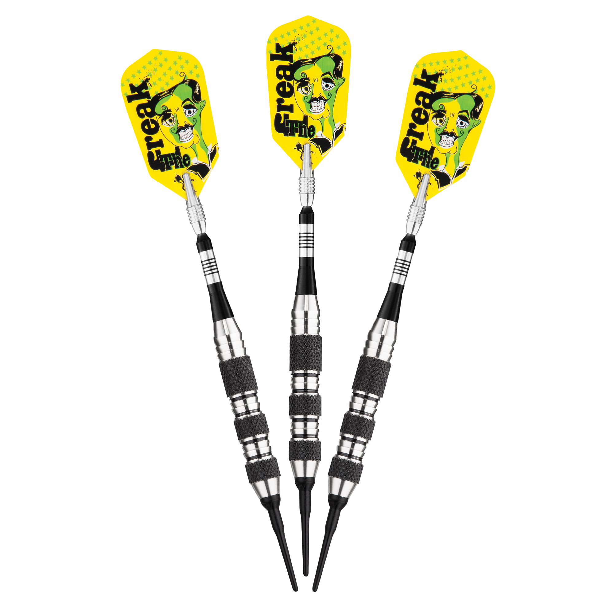 Freak Soft Tip Darts Knurled and Shark Fin Barrel 16 Grams