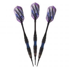 Bobcat Adjustable Soft Tip Darts Blue Rings 16-18 Grams