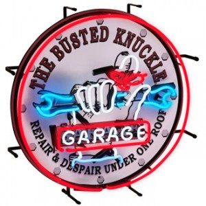 The Busted Knuckle Garage Neon Sign