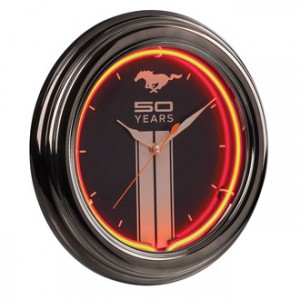 Mustang 50th Neon Clock