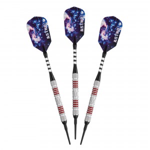 Astro Tungsten Soft Tip Darts Red Rings 18 Grams