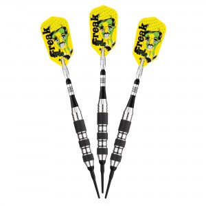 Freak Soft Tip Darts Knurled and Shark Fin Barrel 16 Grams