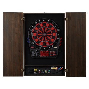 Metropolitan Espresso Soft Tip Dartboard Cabinet